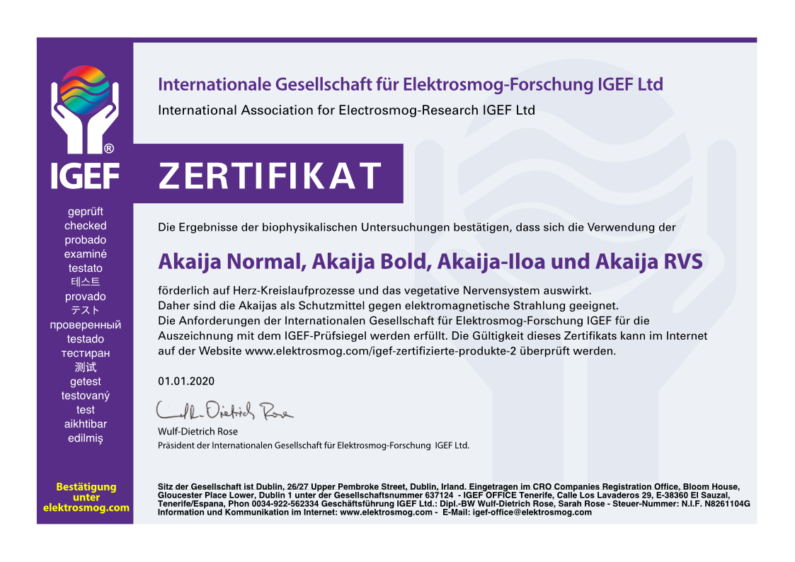 IGEF Zertifikat