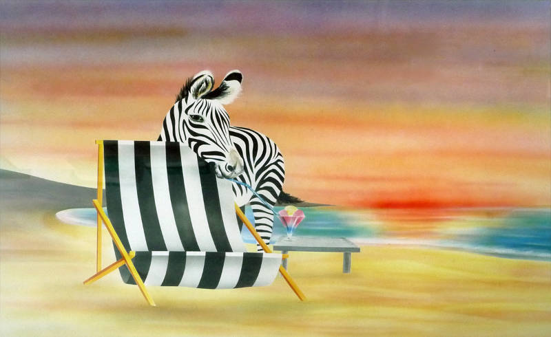 Zebra (ook als wenskaart gebruikt)